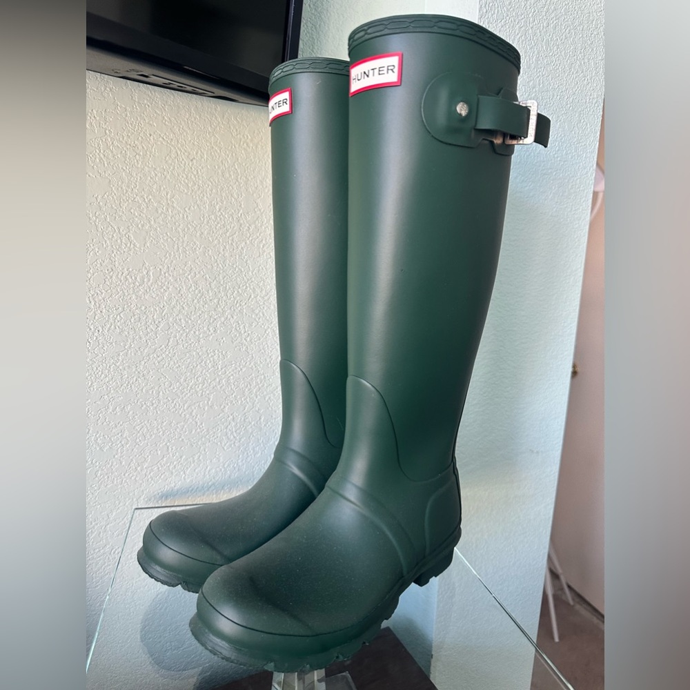 Hunter Boots- Green - Never Worn